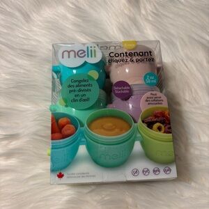 NEW Melli Multi-Color Baby Food Containers Set